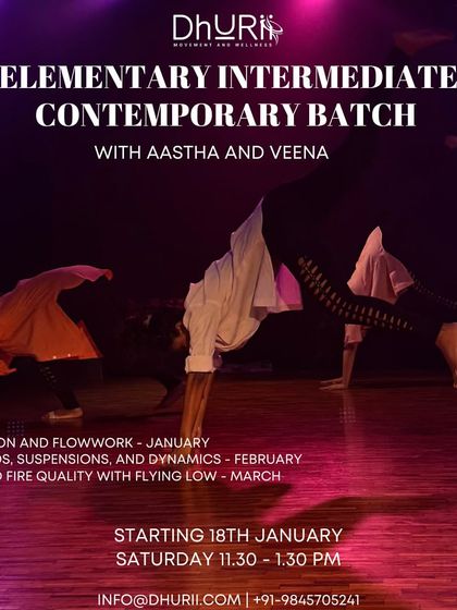 For those ready to deepen their practice, our Elementary Intermediate Contemporary batch focuses on creation, flowwork, and dynamic combos.