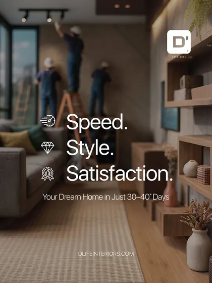 We deliver your complete dream home interiors in just 30 to 40 days without compromising on style or quality. Our efficient process, from our world-class factory to on-site execution, ensures you can move into your beautifully finished home on schedule.