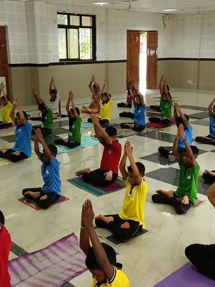 Children from a BMC school sit in a meditative pose during our International Yoga Day session. The joy and enthusiasm of children remind us that Yoga is best learned young and lived lifelong.