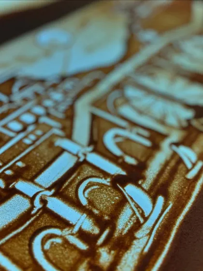 A highly detailed scene from the 'Rings of Power' sand animation. Crafting the complex machinery and architecture of Middle-Earth was a fantastic artistic challenge.