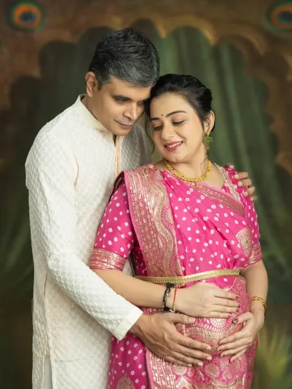A quiet, loving embrace. This close-up couple's portrait captures the deep connection between you two as you cherish this special time together.