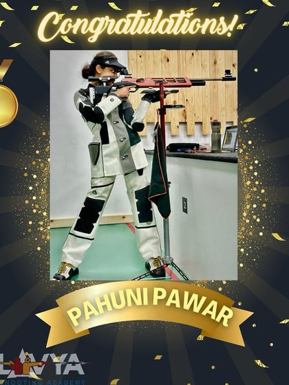 A gold medal win for our shooter Pahuni Pawar in the University Games Zonals 10M rifle competition.