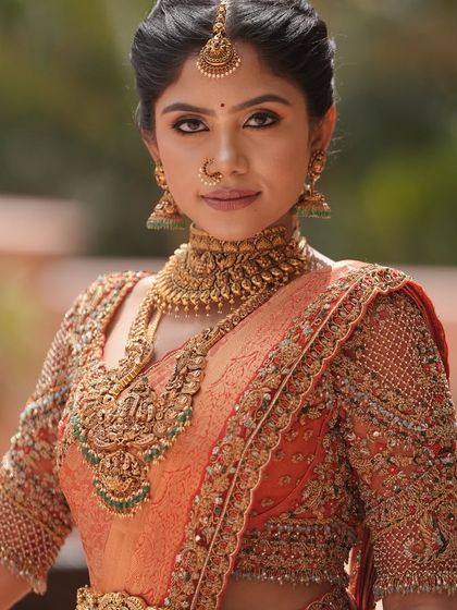 Additional views showcasing the variety and detail of my heirloom bridal sarees. Each image captures a different angle, moment, or detail, from full portraits to close ups of the fabric and embroidery, illustrating the complete story of each bride's custom creation.