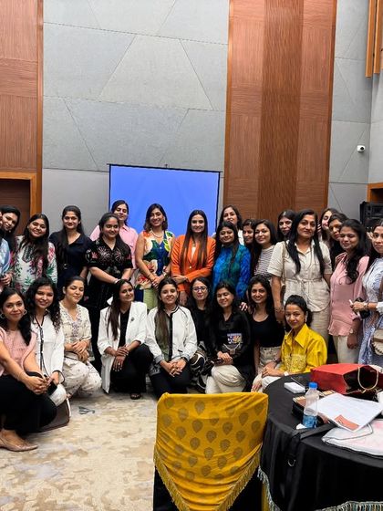 A group photo with the amazing women who attended my styling session. The energy and commitment in the room were truly inspiring.