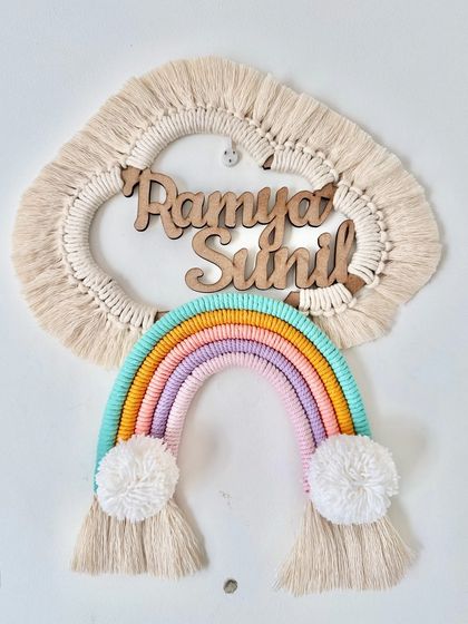 Shikha Agarwal - Custom Macrame & Crochet Home Decor Personalized Name Hangings photo 3