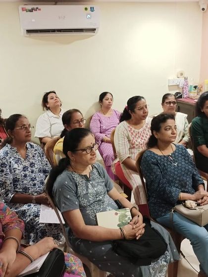 Our students attending a special 'Voice Culture Workshop'. I believe in providing them with tools to keep their voices healthy and strong.