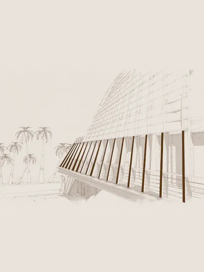 This early sketch of Tellado Villas is a glimpse into our creative journey. We believe in on-the-spot intuitive thinking, where scribbled notes and quick drawings ensure no idea slips through the cracks.