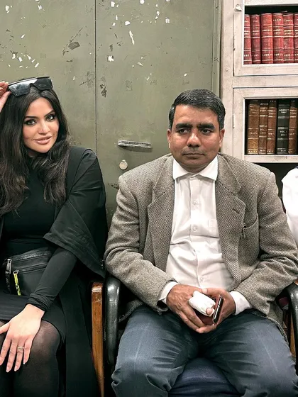 Sitting with Satish Pandey ji, the chairman of the Housing Society SCBA. Discussing various issues concerning the welfare of advocates is a regular part of my work.