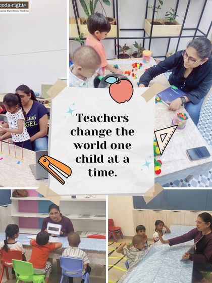 This collage shows the heart of my work. As a teacher, I guide, facilitate, and create an environment for discovery, helping to change the world one child at a time through thoughtful, engaging education.