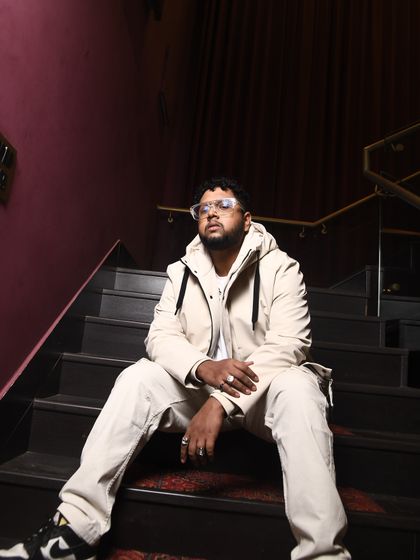 A clean shot, sitting on the stairs. Sometimes you just have to pause and take it all in.