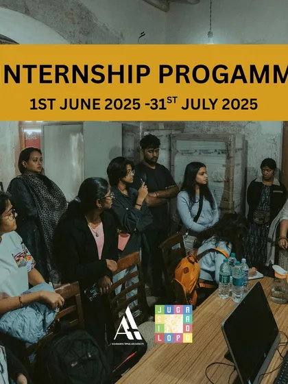 A group of interns gathered for an introductory session. Our internship program is structured to provide a comprehensive learning experience, covering everything from heritage conservation theory to practical application over a two month period.