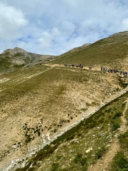 The long and winding trail ahead. Each step on this path is a meditation, a step closer to the summit and a step closer to yourself.