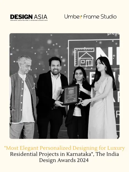 We are honored to be recognized for our work. This award for "Most Elegant Personalized Designing for Luxury Residential Projects" reinforces our commitment to creating unique, high-quality homes for our clients.