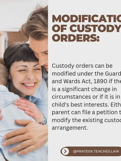 Custody orders are not always permanent. I clarify the process for modifying a custody arrangement if there is a significant change in circumstances for either the parent or the child.