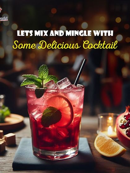 This delicious pomegranate and mint cocktail is perfect for mixing and mingling. Its refreshing taste and beautiful color make it an ideal choice for social gatherings.