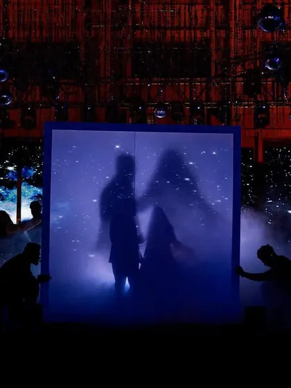 A creative shadow performance, telling the couple's story in a unique and artistic way. We love incorporating innovative entertainment ideas.