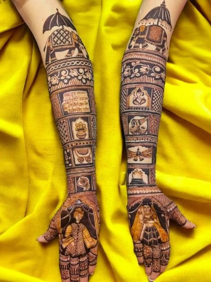 Kanha Mehandi - Bridal Mehndi Custom Storytelling & Portrait Mehndi photo 47