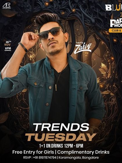 A "Trends Tuesday" night at Blurred X Party Monkeyz, proving that even Tuesdays can be a party night.