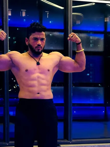 One step closer to my goals. This bicep flex shows the arm and shoulder development that comes from a dedicated upper body routine.