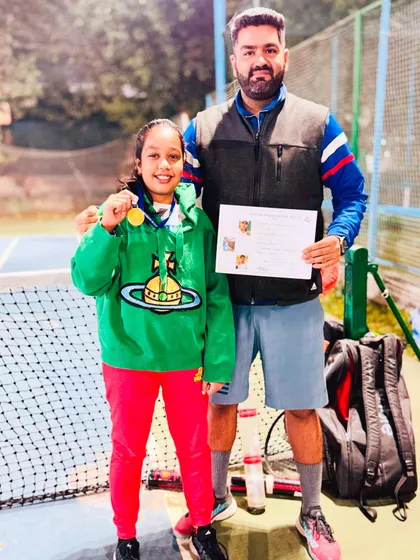 Our player Pratyaksha Singhal secured the 1st position in the Under-14 category at the Intra Annual Sports Competition at Kothari International School. We are elated with her performance and wish her continued success.