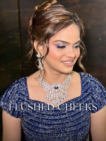 Flushed cheeks are a huge trend. This look shows how a pop of blush can bring life and a youthful glow to a glamorous evening look.