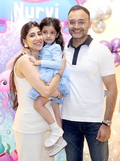 A happy family photo from Nurvi's mermaid-themed birthday. We are so grateful for clients who trust us with their most special celebrations.