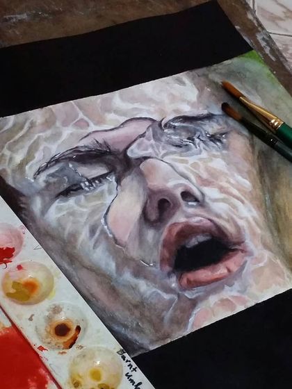 Megha Vinod - Custom Portraits & Illustrations Stylized Watercolor & Mixed Media photo 47