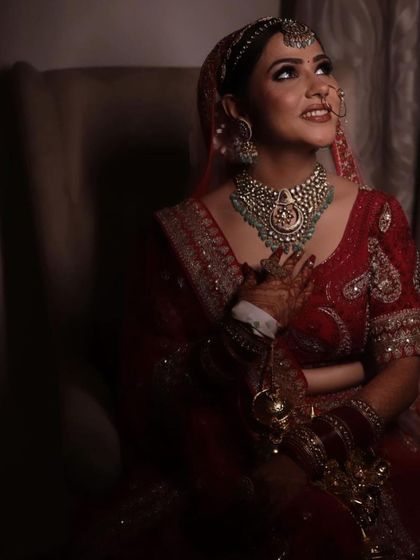 A candid, happy moment. This bride's smile is everything, and she looks so radiant.