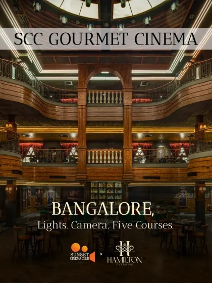 Announcing our arrival in Bangalore at the beautiful Hamilton Cocktail Bar. We are always excited to partner with stunning venues to bring our unique blend of lights, camera, and five-course action to new cities.