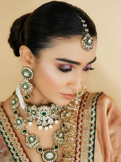 The soft focus on the eyes in this shot emphasizes the romantic feel of the makeup. I teach how to create different moods with your makeup application.