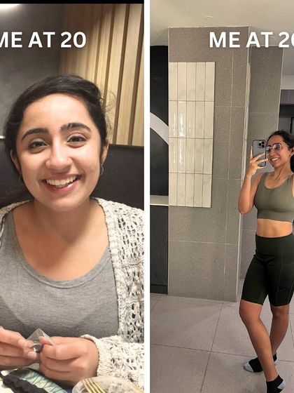 From 20 to 26, I unlearned so much. I stopped seeing the gym as punishment and started seeing food as fuel. This transformation is about more than just my body; it's about the confidence I gained.
