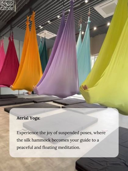 Experience the joy of suspended poses in our Aerial Yoga sessions, where the silk hammock becomes your guide to a peaceful and floating meditation.