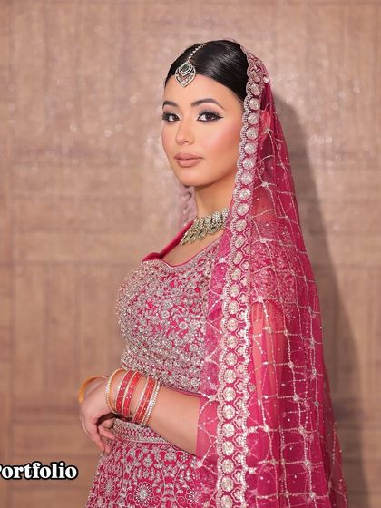 The final portfolio is a key outcome of the masterclass. This is a professional shot of a look created by one of my students, ready to be used to attract their first clients.