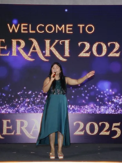 Welcoming guests to Meraki 2025, an event I hosted for ProTechmanize and Aquila I. My goal is to create a welcoming and exciting atmosphere.