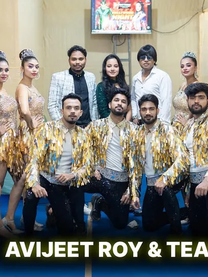 My amazing team backstage after the Tajpur show. This is the 'A-Force' that makes the magic happen on stage every single night.