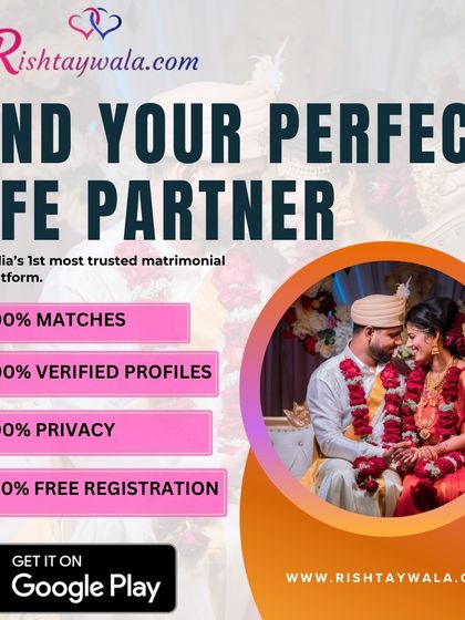 As India's number one most trusted matrimonial platform, we offer a secure and reliable way to find your perfect life partner.