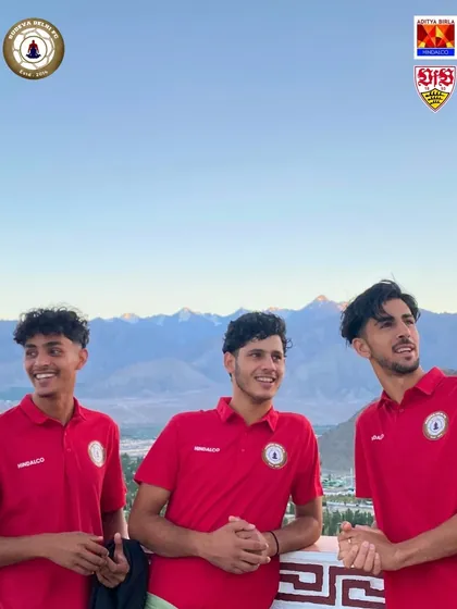 Our players enjoying a moment of rest with the Himalayan peaks in the distance. These tours offer a unique blend of intense football training and life-enriching experiences.