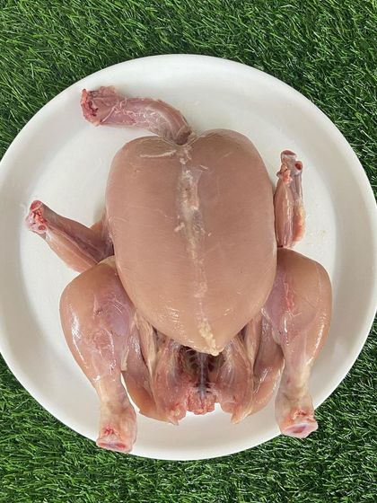 This is the standard of meat I work with. This is a whole, dressed chicken, clean and fresh. I do my own butchering and deboning to ensure only the best parts go into your furry kids' meals.