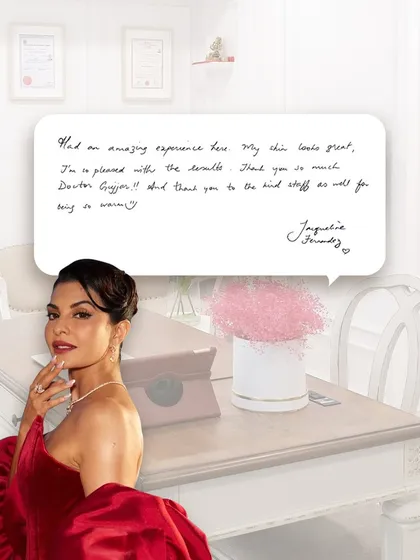 It is a privilege to be trusted by icons like Jacqueline Fernandez. Her kind words reflect the core of my practice: blending science with personalized care to achieve skin that radiates health and confidence.