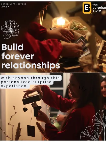 Build forever relationships with a personalized surprise experience. This collage shows how my setups help create deep and lasting connections.
