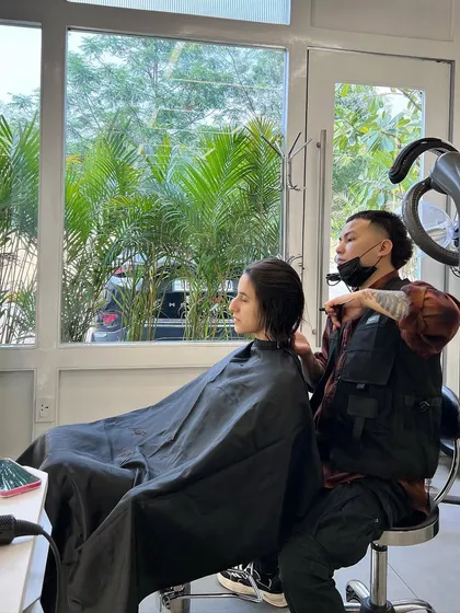 Another shot from the chair. Every haircut is a new canvas to create something special.