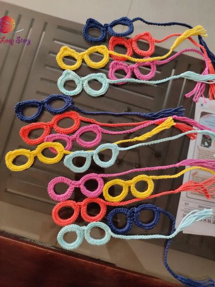 A whole batch of my popular reading glasses bookmarks, ready to be sent out to fellow book lovers.