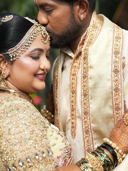 Additional views showcasing the variety and detail of my heirloom bridal sarees. Each image captures a different angle, moment, or detail, from full portraits to close ups of the fabric and embroidery, illustrating the complete story of each bride's custom creation.