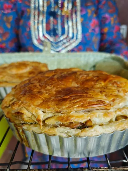 My Chicken and Mushroom Cream Pie, a perfect example of how I love to mix flavours. It’s a flaky, buttery, and hearty dish that’s a huge hit at parties. It shows my love for experimenting in the kitchen.