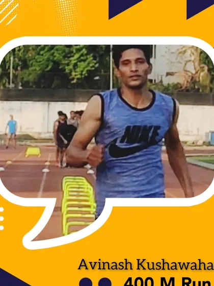 Celebrating Avinash Kushawaha's silver medal in the 400m run at the Mumbai Suburban District Senior Athletics Championship.