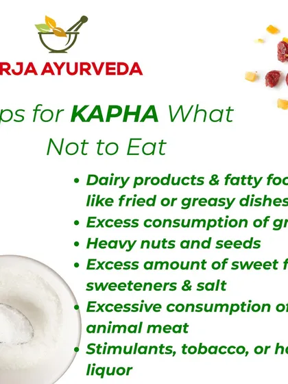 To balance Kapha, it is important to avoid heavy, oily, and sweet foods. This guide lists foods to limit, such as dairy products, fried foods, and excess sweets, to feel lighter and more energized.