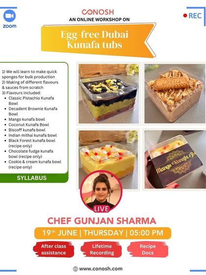 Conosh - Online Culinary Workshops Cheesecakes, Tarts & Tub Desserts photo 17