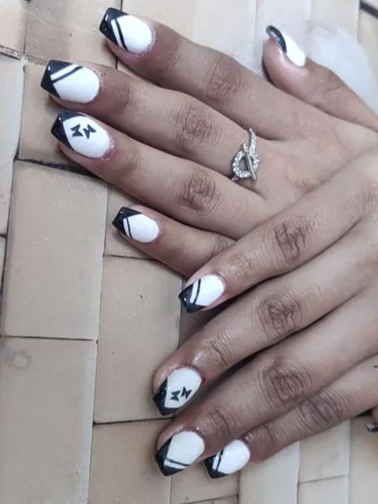 A filtered view of this creative black and white butterfly French set.