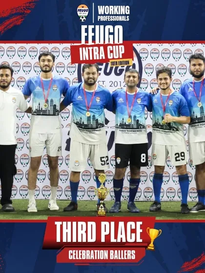 Celebration Ballers proudly take third place in the Feugo Intra Cup. Every team showed incredible dedication and skill.