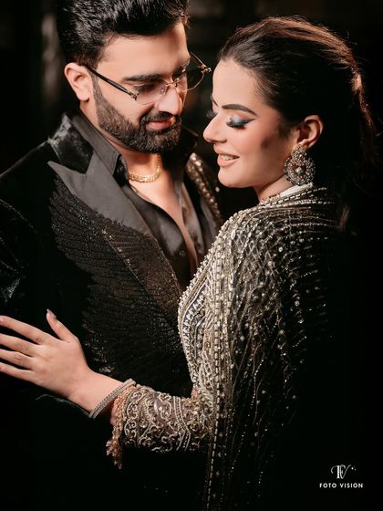 An intimate glance between the couple during their cocktail party. We specialize in finding these quiet, romantic moments amidst the high energy of a party.